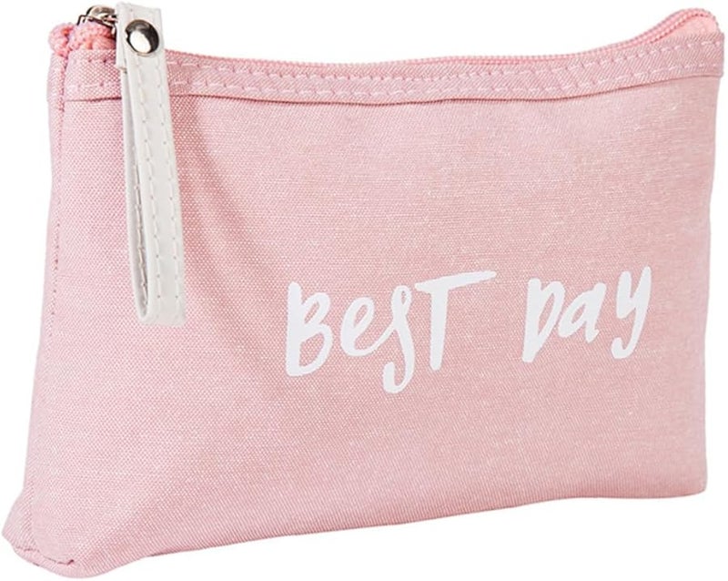 DOITOOL 3pcs Canvas Makeup Pouches Zippered Cosmetic Bags Medium Size Travel Organizer - Image 2